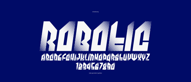 城市大规模几何字体的标志和标志，最小的强向量字体，排版没有圆形元素，只有角和直线几何，斜体版本。图片下载