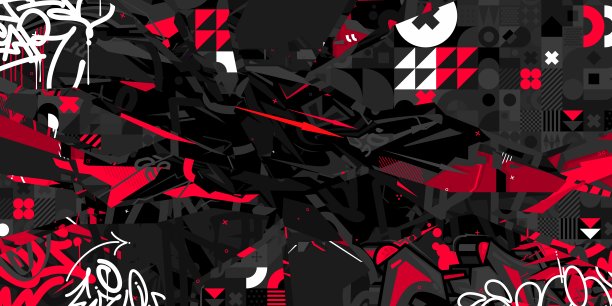 创意抽象城市街头艺术涂鸦风格矢量拼贴插画背景模板图片下载