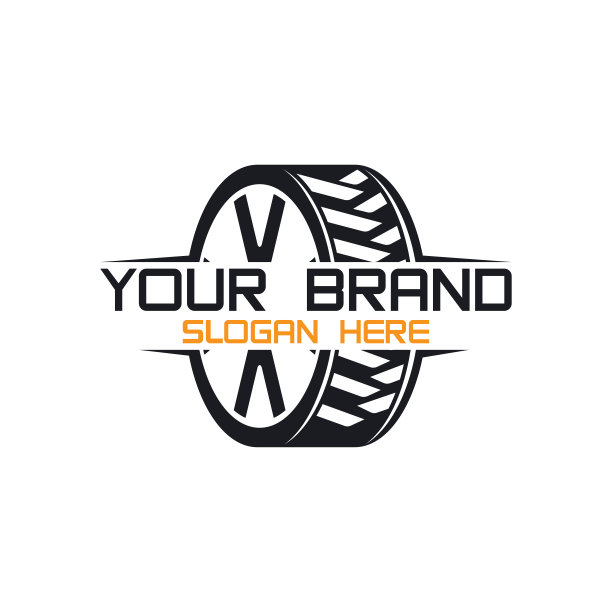 轮胎或车轮标志设计。标志适用于轮胎店，车间和公司。图片下载