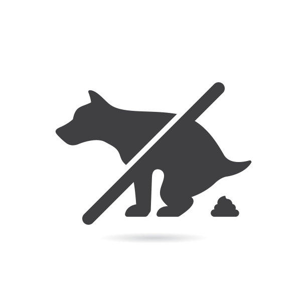 矢量隔离没有狗排便图标图片下载