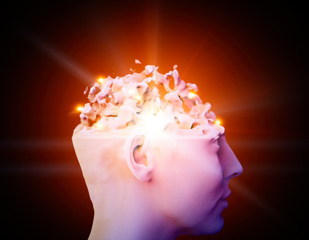 从侧面看女人的脸。褪色的记忆。退行性疾病。阿尔茨海默图片下载