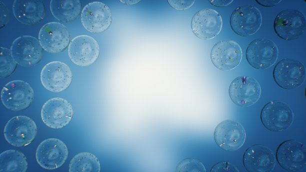 透明的玻璃气泡连在一起，让人联想到泡沫气泡图片下载
