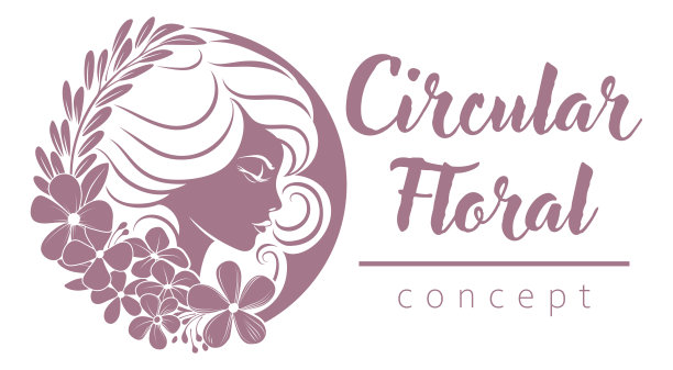 女人圆脸花头发花的概念图片下载