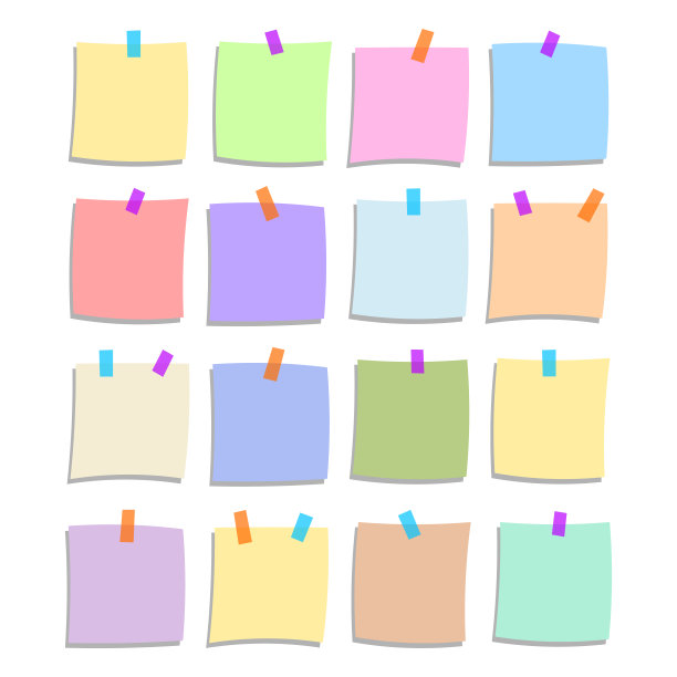 一套不同的便利贴图片下载