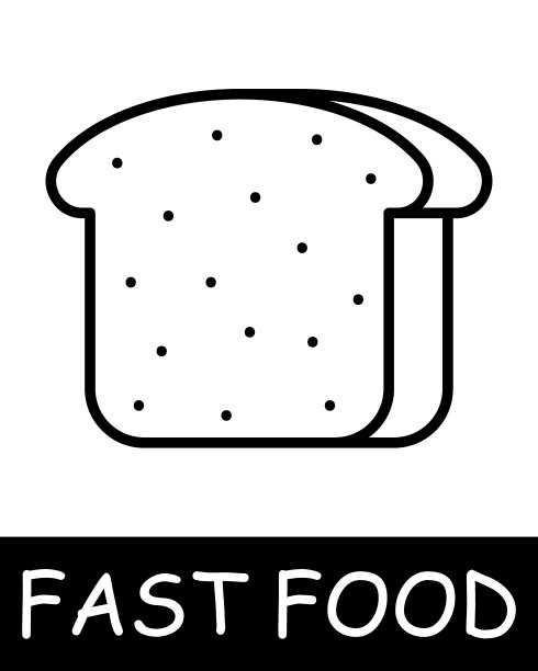 快餐偶像。垃圾食品、面包、碳水化合物、高脂肪、高热量、快餐的诱惑，尽管它们对健康有负面影响。快速、美味但不健康的食物概念。图片下载