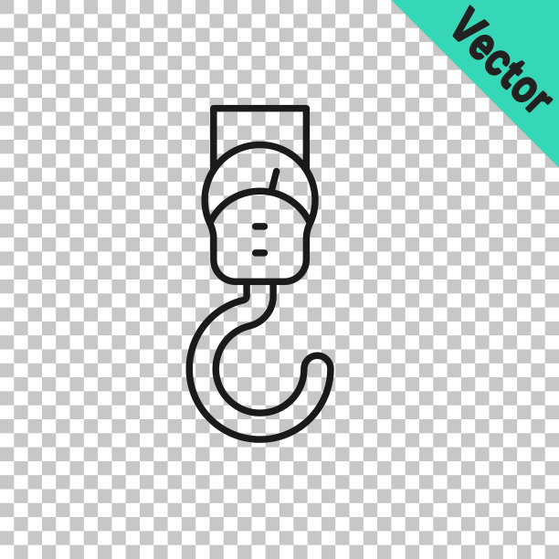 黑线弹簧比例图标隔离在透明的背景。称量用的天平。重量的测定。向量图片下载