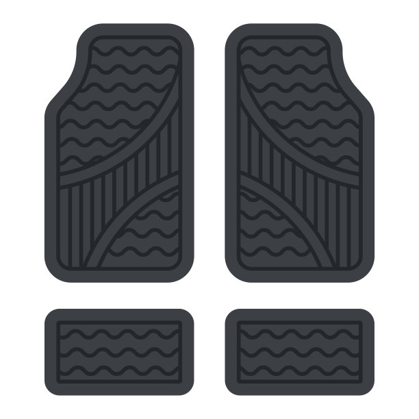 汽车内部垫矢量卡通插图孤立在一个白色的背景。图片下载