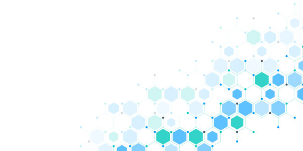 基因工程与分子结构、六边形DNA网络、科学化学与生物技术概念、创新技术、医疗保健与药物设计。图片下载