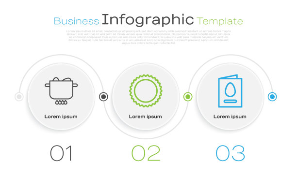 在火锅里放上鸡蛋，太阳和复活节快乐的贺卡。业务信息图表模板。向量图片下载