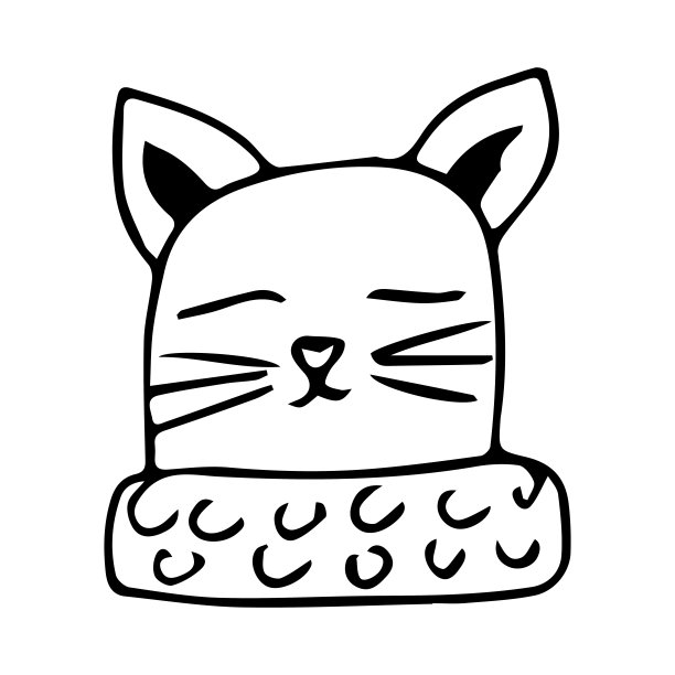 涂鸦一个针织帽的剪影图片下载