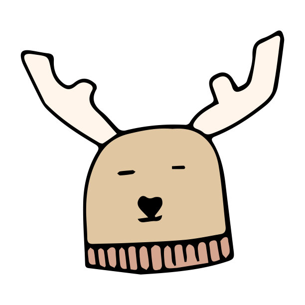 涂鸦一个针织帽的剪影图片下载