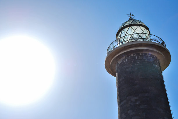 灯塔的夜晚，数码照片的画面作为背景图片下载