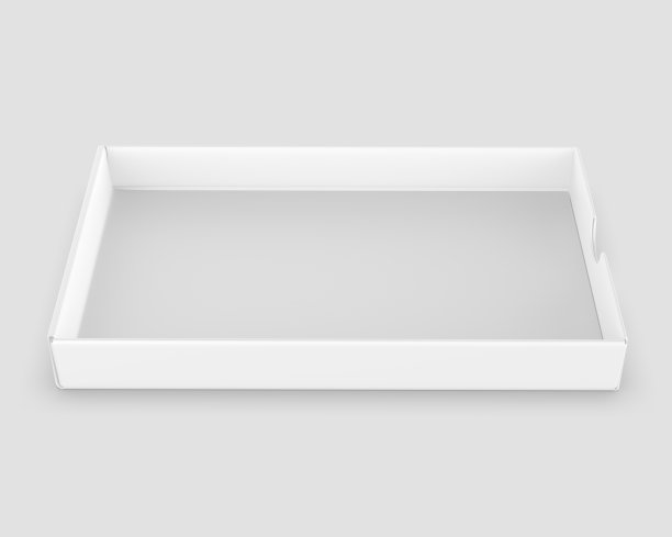 空白环保食品容器托盘隔离在白色背景。图片下载