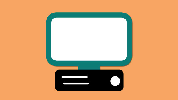 极简桌面电脑插画图片下载