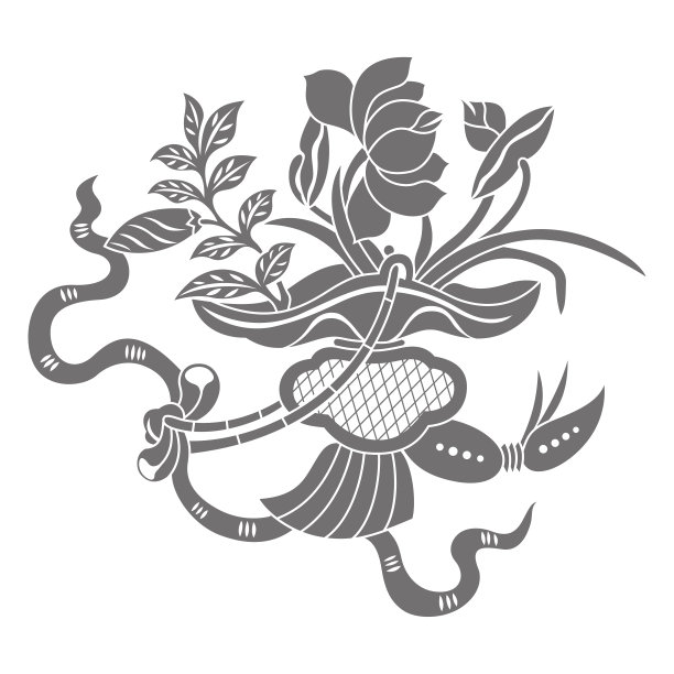 中国传统木雕图案-花篮图片下载