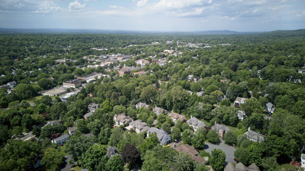 美国小镇鸟瞰图图片下载