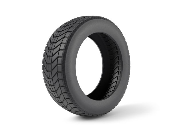 一个汽车轮胎孤立在白色的背景上图片下载