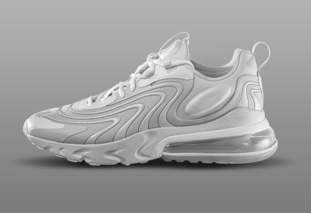 灰色背景白色运动鞋gradiënt，运动概念，男士时尚，运动鞋，空气，球鞋，生活方式，概念，产品照片，悬浮概念，街头图片下载