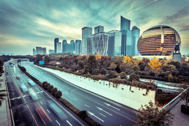 杭州钱江新城都市夜景图片下载