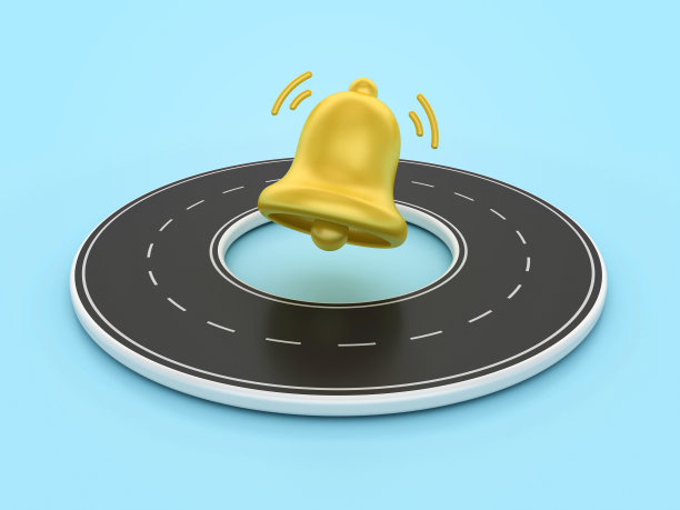 环形路上的通知钟图片下载