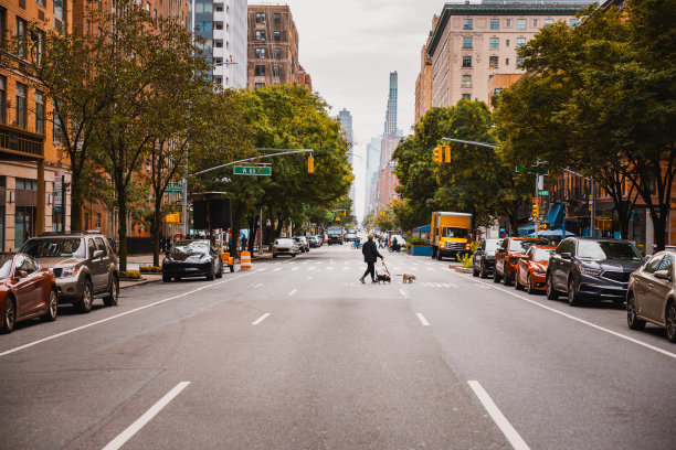 人行横道-纽约街景-美国-股票照片图片下载