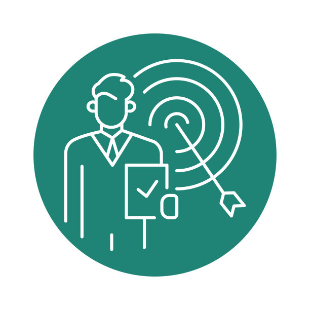 职业目标线黑色图标。签署的网页，移动应用程序，按钮，标志图片下载