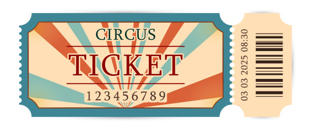 复古风格的票务马戏团图片下载