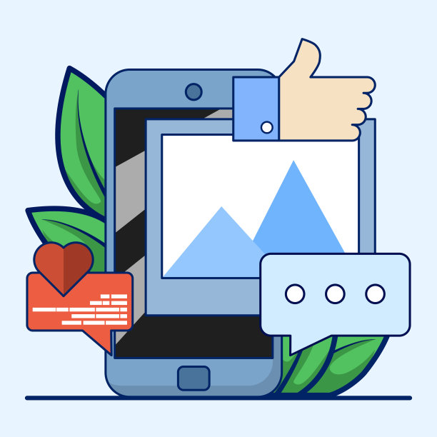 社交媒体概念，社交媒体营销。分析趋势，制定促销策略和在线广告。谈话聊天语音气泡，矢量插图在平面网页设计。图片下载