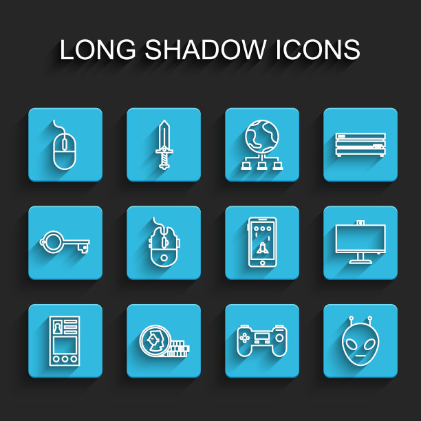 创建帐户屏幕，游戏硬币，电脑鼠标，手柄，外星人，游戏，显示器和移动和播放图标。向量图片下载