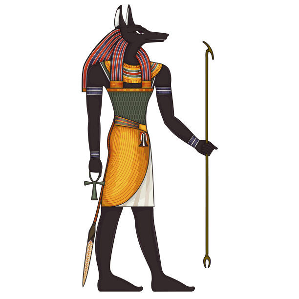 古埃及符号。宗教图标。埃及神，文化，设计元素，阿努比斯。图片下载