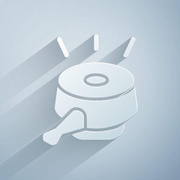 剪纸自行车钟图标孤立的灰色背景。纸艺风格。向量图片下载