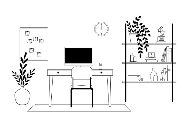 现代职场室内家居设计图片下载