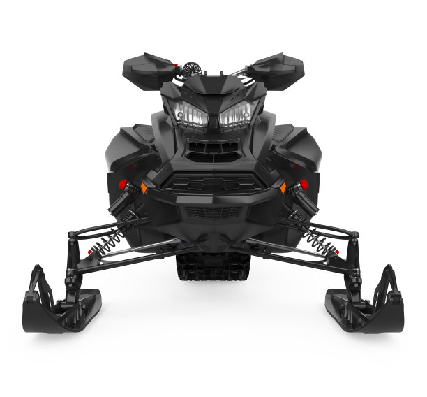 孤立的黑色雪地摩托图片下载