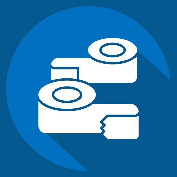 图标纸胶。与缝纫有关的符号。长影式。简单的设计说明图片下载