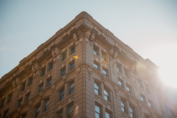 老红砖建筑在曼哈顿市中心，纽约市，美国-股票照片图片下载
