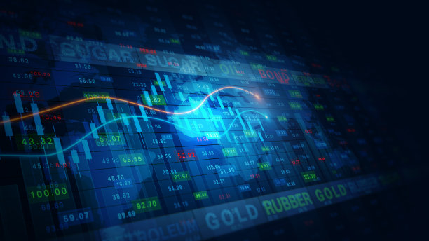 全球金融市场数据和股票图表，商业股票市场图表和数据编号，金融战略和投资信息报告，3d渲染图片下载