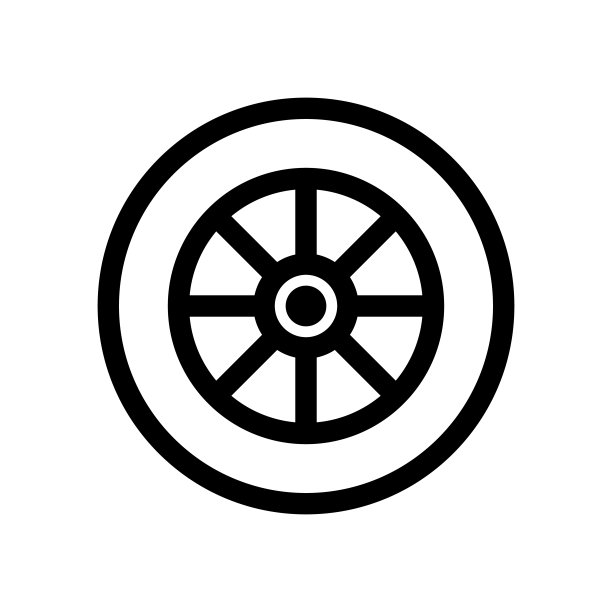 车轮图标插图孤立的矢量符号符号图片下载
