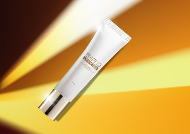 产品化妆品美容产品或护肤品上的黄金奢华优雅的美容优质抽象背景。矢量插图的设计。图片下载