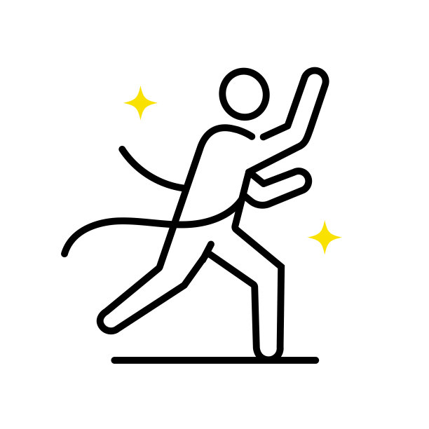 一个人得分一个目标，矢量材料的简单线插图图片下载