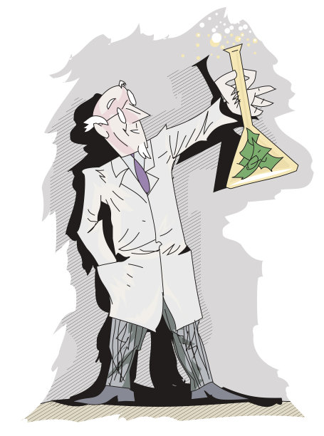 科学家用钱拿着试管图片下载