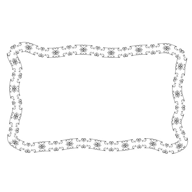 分支月桂矩形复古框架花花环叶矢量花边界水平框架图片框架分支月桂植物剪影黑色元素装饰图片下载