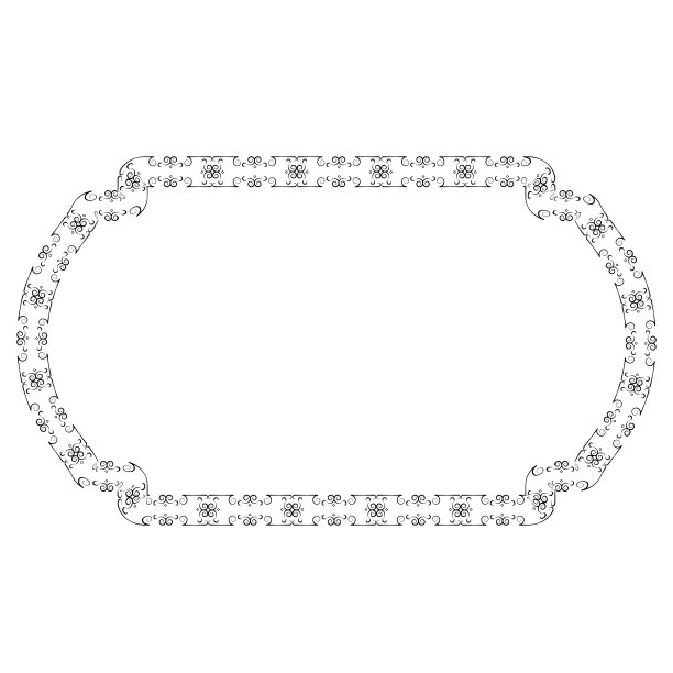 分支月桂矩形复古框架花花环叶矢量花边界水平框架图片框架分支月桂植物剪影黑色元素装饰图片下载