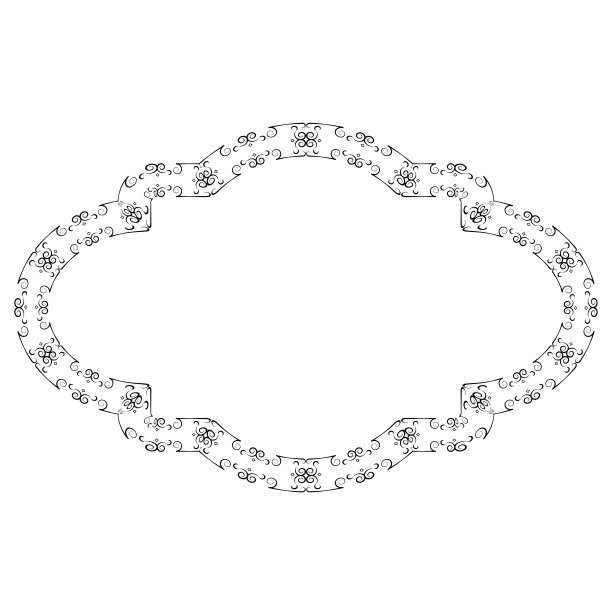 分支月桂矩形复古框架花花环叶矢量花边界水平框架图片框架分支月桂植物剪影黑色元素装饰图片下载