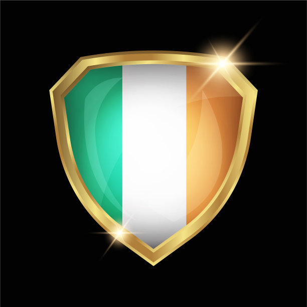 爱尔兰国旗金盾标志图片下载