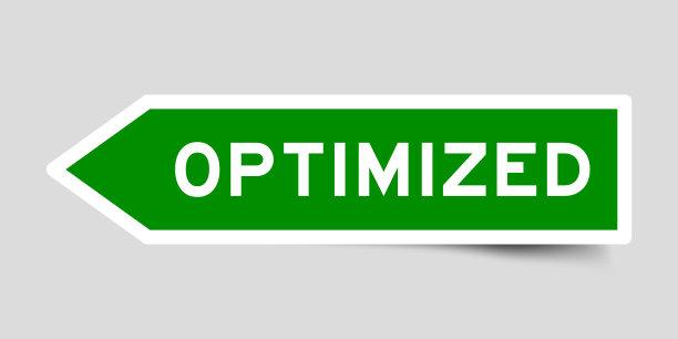 绿色箭头形状不干胶标签与文字优化灰色背景图片下载