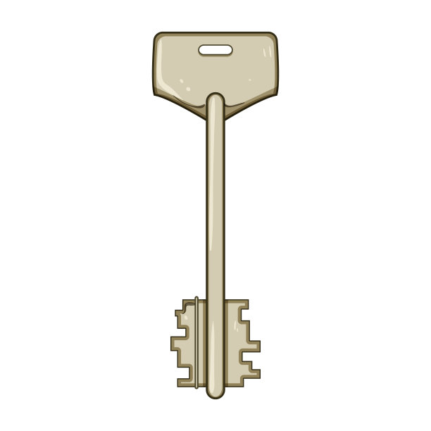 密码键卡通矢量插图图片下载