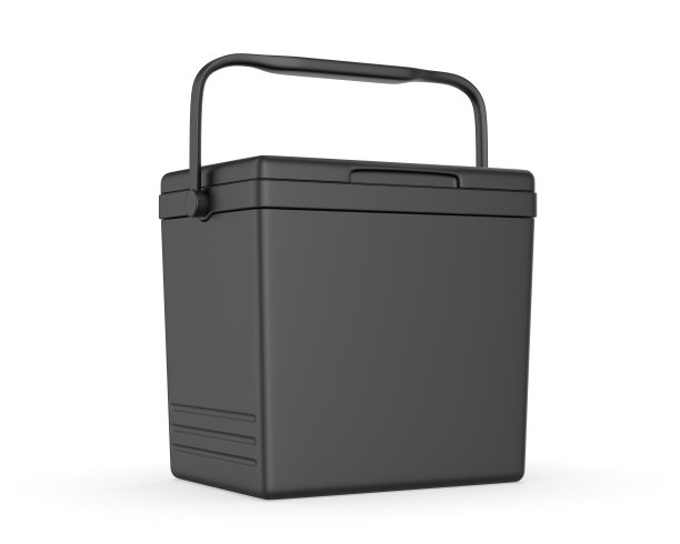 空白便携式冷藏箱冰箱孤立在白色背景。图片下载