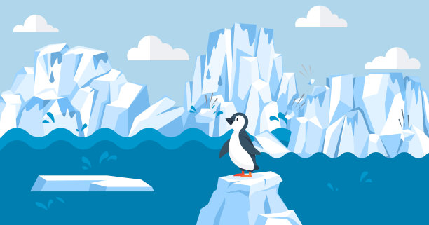 冰川。冬日的冰天雪地展现了大自然的艺术造诣图片下载