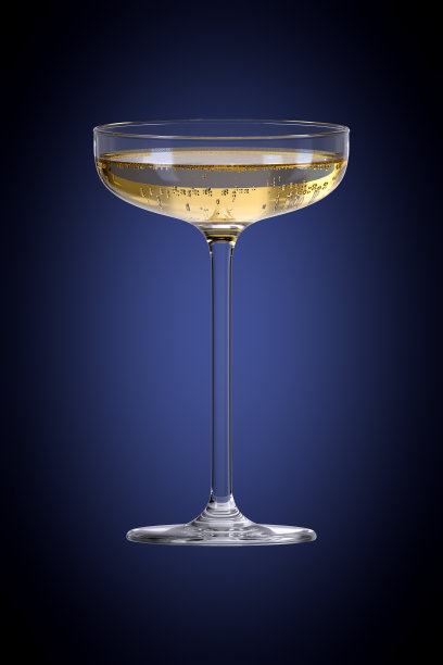 香槟杯上的口音梯度背景。酒吧的主题。3 d渲染。图片下载