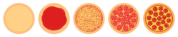 制作意大利辣香肠披萨的过程图片下载